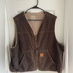 Vintage Carhartt Sherpa Lined Zip Vest